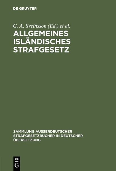 Produktbild: Allgemeines isl&auml;ndisches Strafgesetz