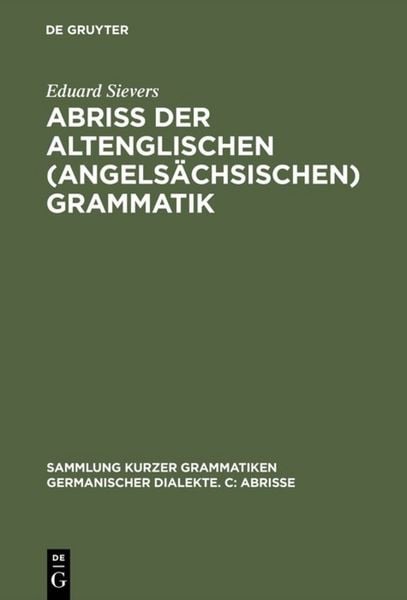 Produktbild: Abriss der altenglischen (angels&auml;chsischen) Grammatik