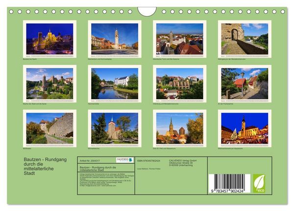 Produktbild: Bautzen - Rundgang durch die mittelalterliche Stadt (Wandkalender 2026 DIN A4 quer), CALVENDO Monatskalender
