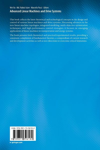 Produktbild: Advanced Linear Machines and Drive Systems