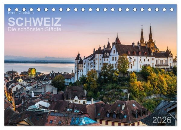 Produktbild: Schweiz - Die sch&ouml;nsten St&auml;dte (Tischkalender 2026 DIN A5 quer), CALVENDO Monatskalender