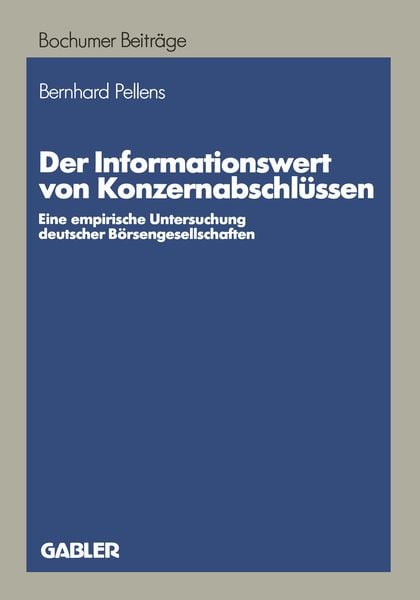 Produktbild: Der Informationswert von Konzernabschl&uuml;ssen