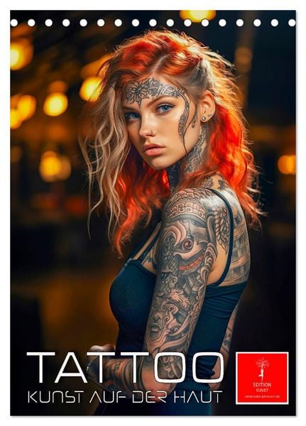 Produktbild: Tattoo Kunst auf der Haut (Tischkalender 2026 DIN A5 hoch), CALVENDO Monatskalender