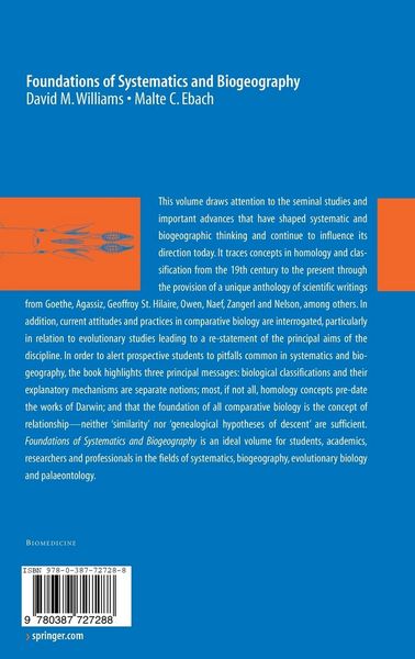 Produktbild: Foundations of Systematics and Biogeography