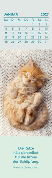 Produktbild: Lesezeichenkalender 2027: Katzenfreunde