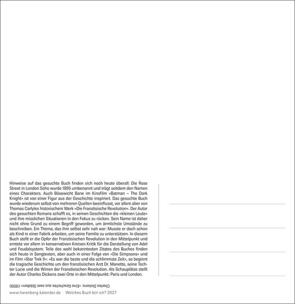 Produktbild: Welches Buch bin ich? Premium-Postkartenkalender 2027 - Literarischer R&auml;tselkalender