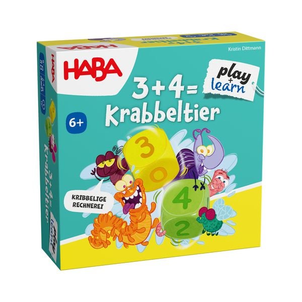 Produktbild: HABA 2013336001 - play+learn: 3+4=Krabbeltier, ein kribbeliges Rechen-Memo