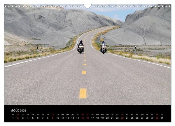 Produktbild: Born to be wild &ndash; Les &Eacute;tats-Unis en Harley-Davidson (Calendrier mural 2026 DIN A3 vertical), CALVENDO calendrier mensuel