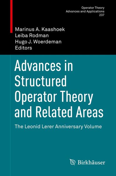 Produktbild: Advances in Structured Operator Theory and Related Areas