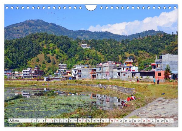 Produktbild: POKHARA und SARANGKOT (Wandkalender 2026 DIN A4 quer), CALVENDO Monatskalender