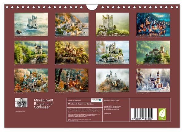 Produktbild: Miniaturwelt Burgen und Schl&ouml;sser (Wandkalender 2026 DIN A4 quer), CALVENDO Monatskalender