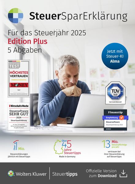 Produktbild: SteuerSparErkl&auml;rung plus (Steuerjahr 2025)