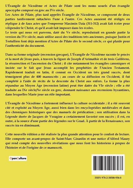 Produktbild: L'&Eacute;vangile de Nicod&egrave;me