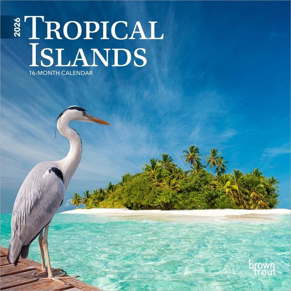 Produktbild: Tropical Islands 2026 7 X 14 Inch (Hanging) Monthly Mini Wall Calendar