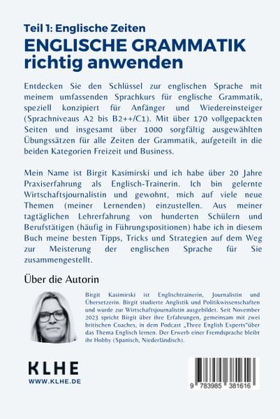 Produktbild: Englische Grammatik richtig anwenden - Teil 1: Englische Zeiten in der Praxis