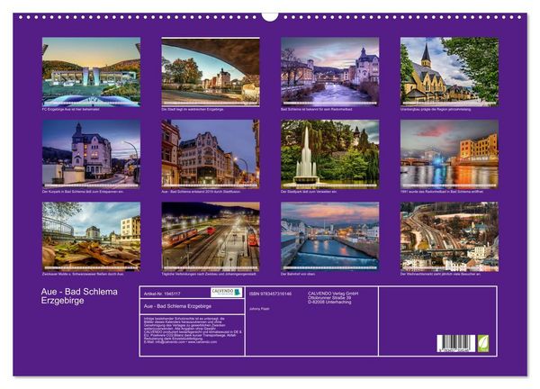 Produktbild: Aue - Bad Schlema Erzgebirge (Wandkalender 2026 DIN A2 quer), CALVENDO Monatskalender