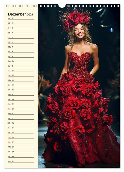 Produktbild: Bl&uuml;tenzauber. High Fashion auf dem Catwalk (Wandkalender 2026 DIN A3 hoch), CALVENDO Monatskalender