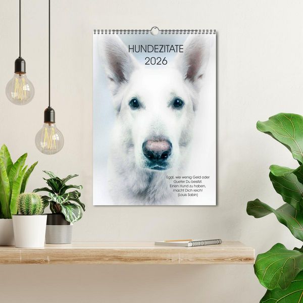 Produktbild: Hundezitate 2026 (Wandkalender 2026 DIN A3 hoch), CALVENDO Monatskalender