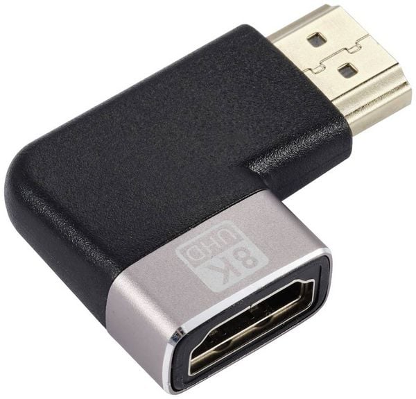 Produktbild: SpeaKa Professional SP-11302008 HDMI Adapter [1x HDMI-Stecker - 1x HDMI-Buchse] Schwarz, Silber UHD 8K @ 60 Hz, UHD 4K @ 120H