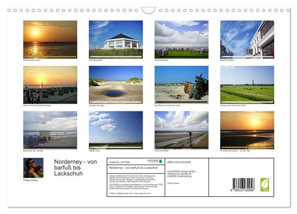 Produktbild: Norderney - von barfu&szlig; bis Lackschuh (Wandkalender 2026 DIN A3 quer), CALVENDO Monatskalender