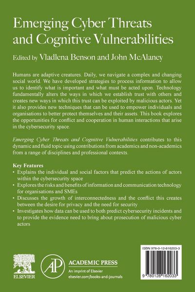 Produktbild: Emerging Cyber Threats and Cognitive Vulnerabilities