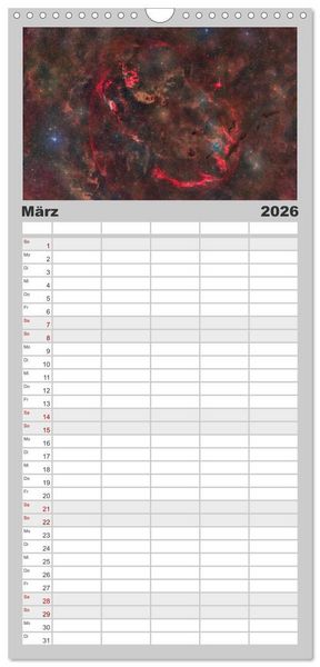 Produktbild: Familienplaner 2026 - Deepsky XVIII mit 5 Spalten (Wandkalender, 21 x 45 cm) CALVENDO