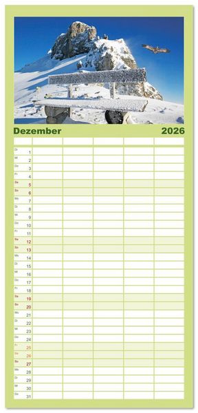Produktbild: Familienplaner 2026 - MITTENWALD Eine Perle im Oberen Isartal mit 5 Spalten (Wandkalender, 21 x 45 cm) CALVENDO