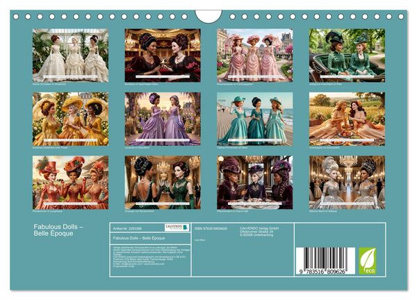 Produktbild: Fabulous Dolls &ndash; Belle &Eacute;poque (Wandkalender 2027 DIN A4 quer), CALVENDO Monatskalender