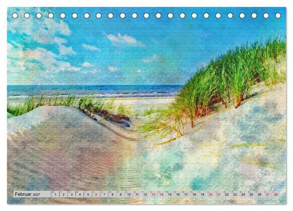 Produktbild: D&auml;nemark - Sch&ouml;nheiten J&uuml;tlands in feinen Aquarellfarben (Tischkalender 2027 DIN A5 quer), CALVENDO Monatskalender