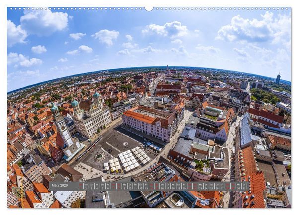 Produktbild: Meine Heimat von oben - Luftbilder von Augsburg (hochwertiger Premium Wandkalender 2026 DIN A2 quer), Kunstdruck in Hochglanz