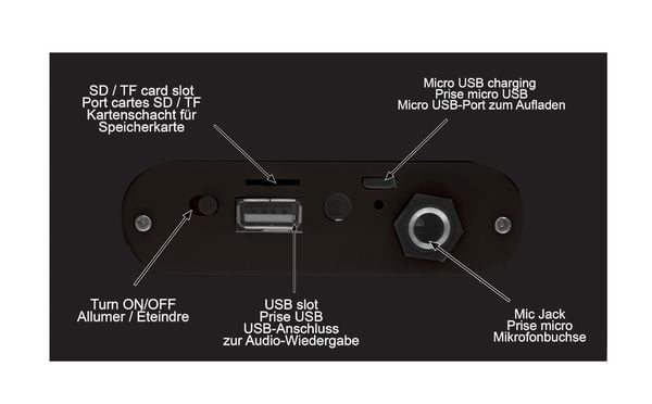 Produktbild: Tragbarer Bluetooth&reg;-Lautsprecher Mikrofon