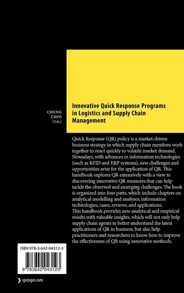 Produktbild: Innovative Quick Response Programs in Logistics and Supply Chain Management