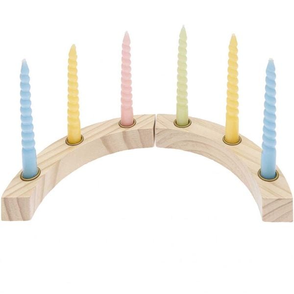 Produktbild: Premium Set Holzring aus Kiefernholz mit Holzzahlen, bunt