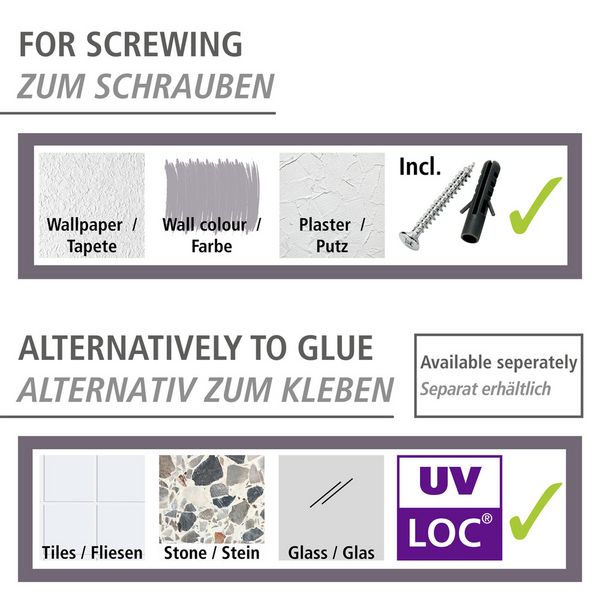Produktbild: Wandablage Mod. Molinella Schwarz, extra tiefer Korb f&uuml;r Shampoo- und Duschgelflaschen