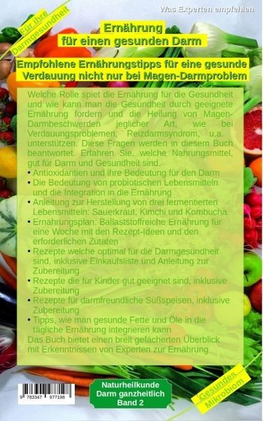 Produktbild: Ern&auml;hrung f&uuml;r einen gesunden Darm - Empfohlene Nahrungsmittel und Rezepte - Essen f&uuml;r Magen Darm
