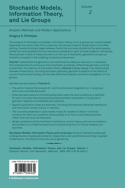 Produktbild: Stochastic Models, Information Theory, and Lie Groups, Volume 2