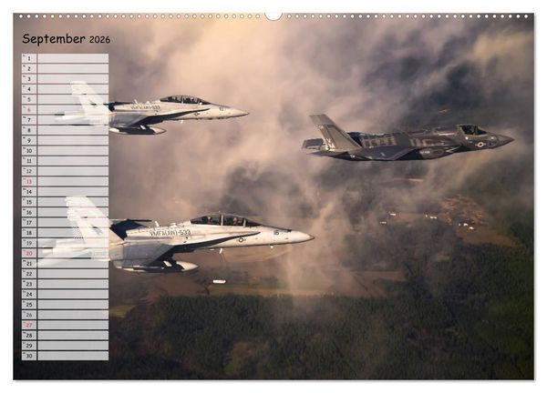 Produktbild: Luftwaffe. Kampfflugzeuge der USA (Wandkalender 2026 DIN A2 quer), CALVENDO Monatskalender