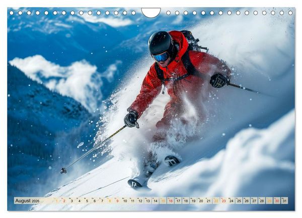 Produktbild: Skifahren - tolle Momente (Wandkalender 2026 DIN A4 quer), CALVENDO Monatskalender