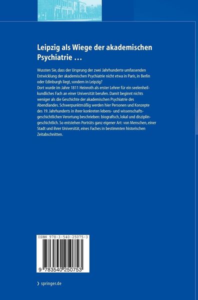 Produktbild: 200 Jahre Psychiatrie an der Universit&auml;t Leipzig