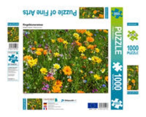 CALVENDO Puzzle Ringelblumenwiese | 1000 Teile Lege-Größe 64x48cm Foto-Puzzle für glückliche Stunden
