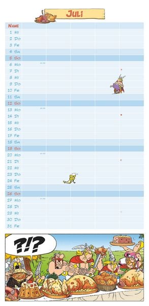 Produktbild: Asterix 2026 Familienplaner - Familien-Timer - Termin-Planer - Kids - Kinder-Kalender - Familien-Kalender - 22x45