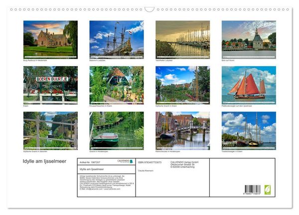 Produktbild: Idylle am Ijsselmeer (Wandkalender 2026 DIN A2 quer), CALVENDO Monatskalender