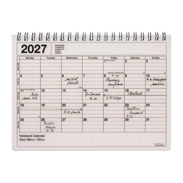 Produktbild: MARK'S 2027 Notebook Calendar S // Ivory