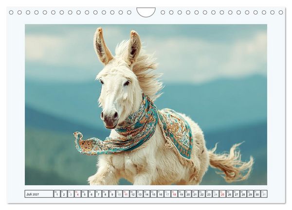 Produktbild: Sanfte Eselpoesie. Momente zwischen Bergwelt und Meer (Wandkalender 2027 DIN A4 quer), CALVENDO Monatskalender