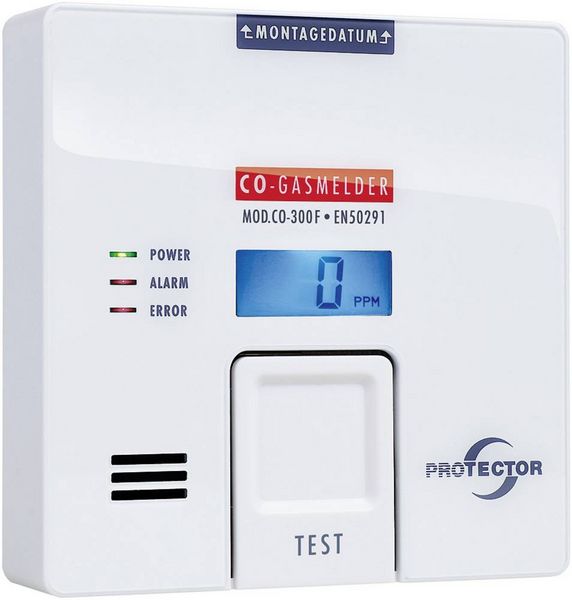 Produktbild: Protector CO-300F Kohlenmonoxid-Melder batteriebetrieben detektiert Kohlenmonoxid
