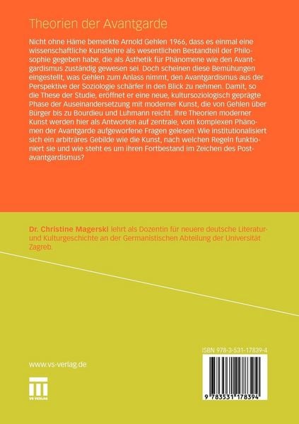 Produktbild: Theorien der Avantgarde