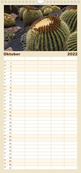 Produktbild: Familienplaner Faszination Kakteen (Wandkalender 2022 , 21 cm x 45 cm, hoch)