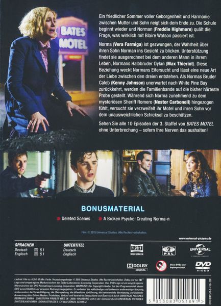 Produktbild: Bates Motel - Season 3 [3 DVDs]