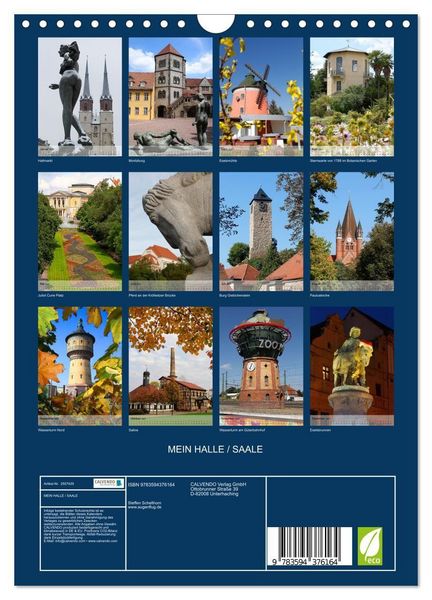 Produktbild: MEIN HALLE / SAALE (Wandkalender 2027 DIN A4 hoch), CALVENDO Monatskalender