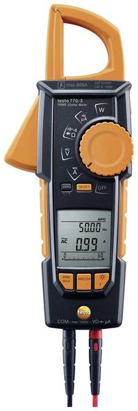 Produktbild: Testo 770-3 Stromzange digital CAT III 1000 V, CAT IV 600V Anzeige (Counts): 6000